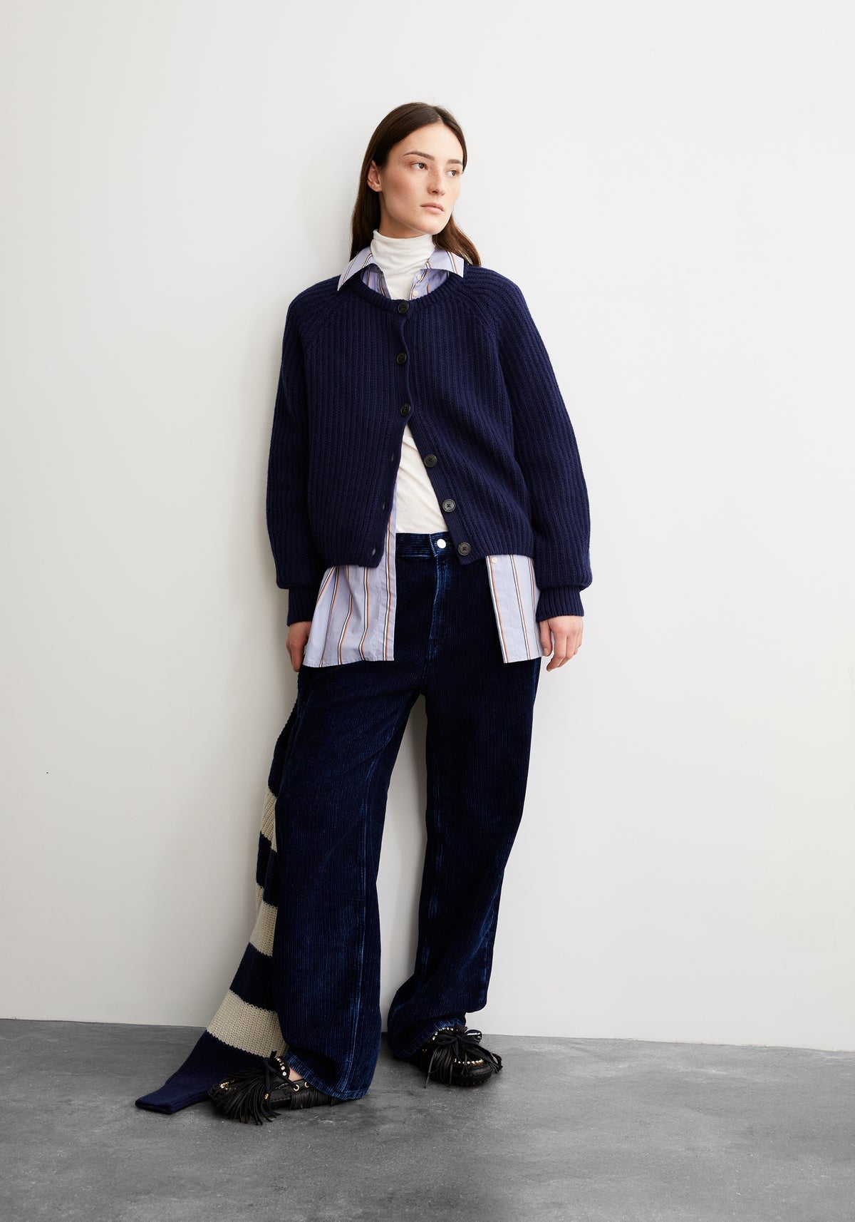 Cardigan SELMA WOOL Tinted Navy