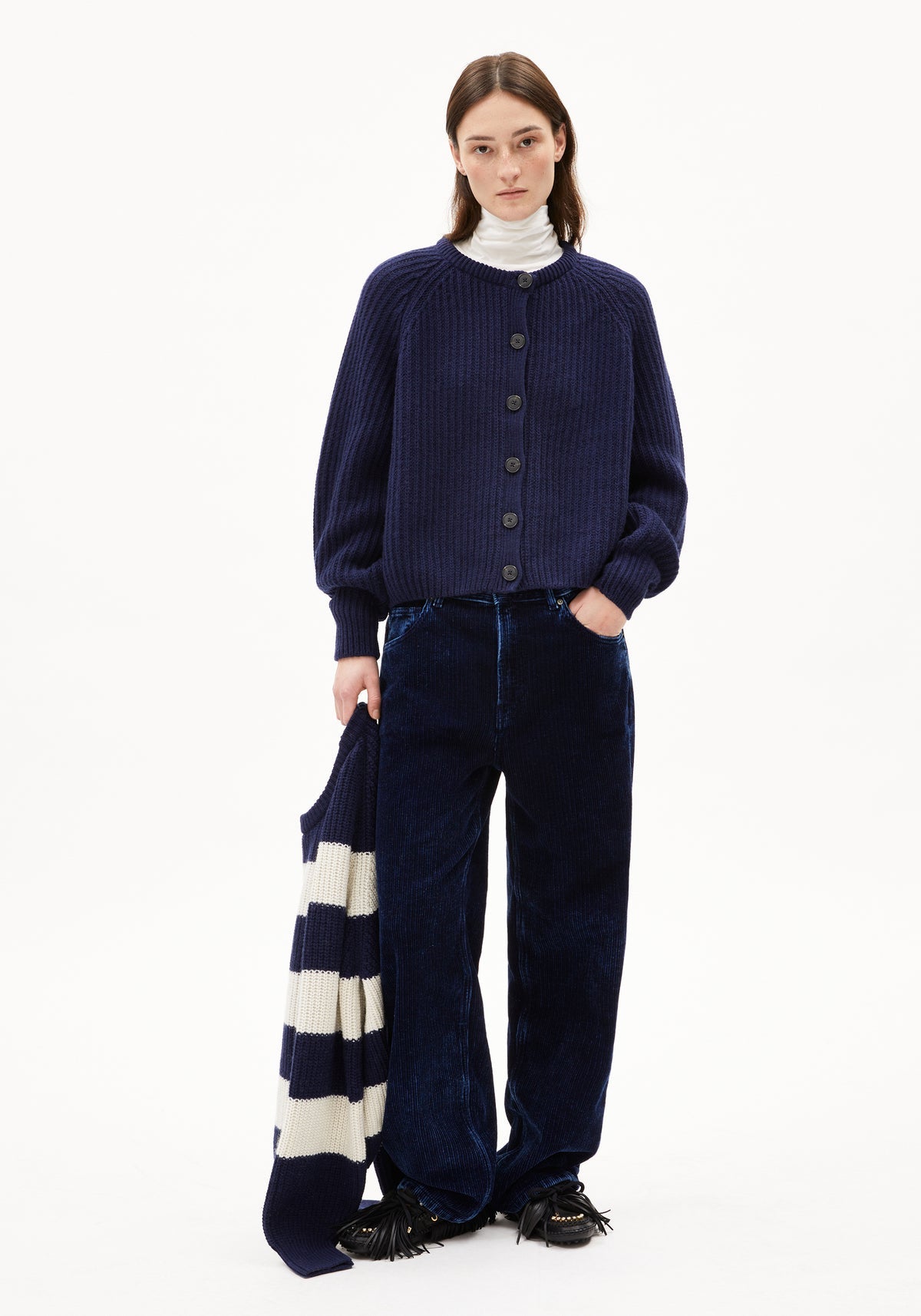 Cardigan SELMA WOOL Tinted Navy