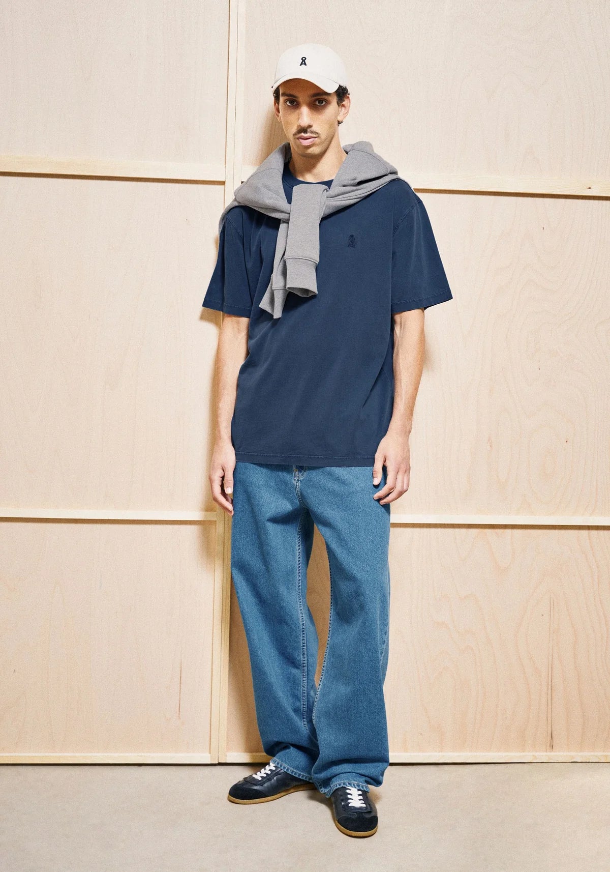 Tricou MAARKOS ICONIC Tinted Navy Washed