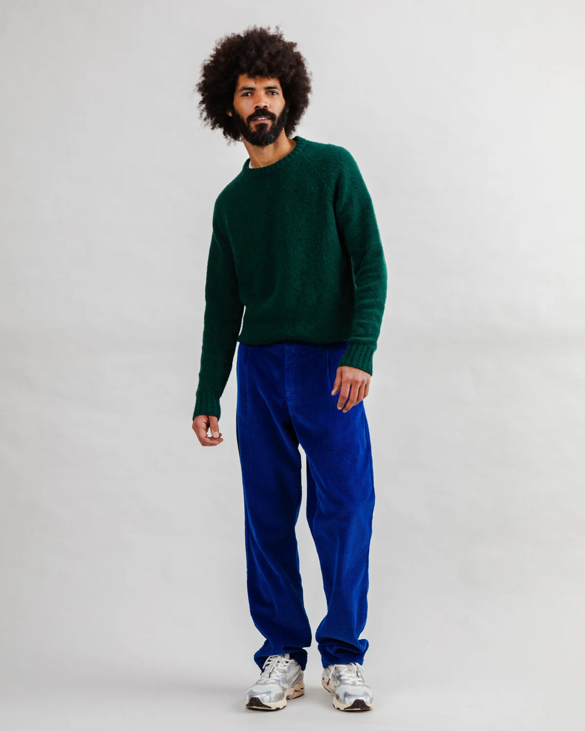 Pantaloni Chino Corduroy Klein Blue