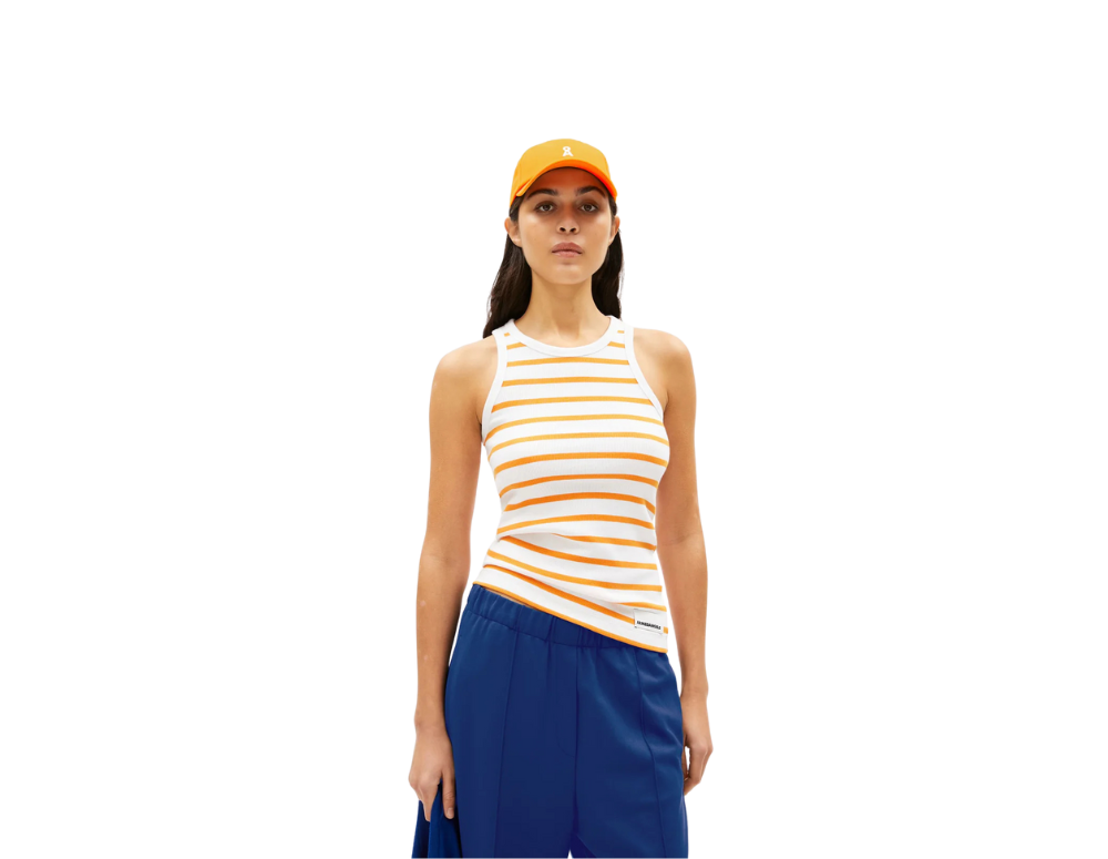 Maieu KANITAA STRIPES White Light Tangerine