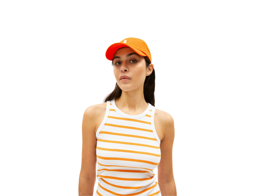 Maieu KANITAA STRIPES White Light Tangerine