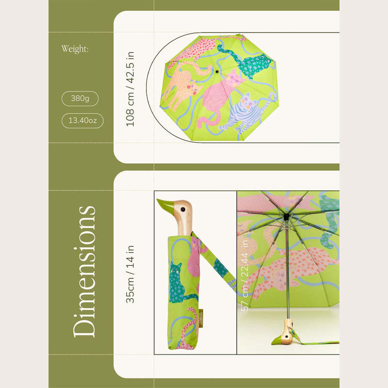 Umbrelǎ LIME ARTY CATS