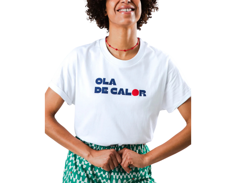 Tricou OLA DE CALOR Boxy White