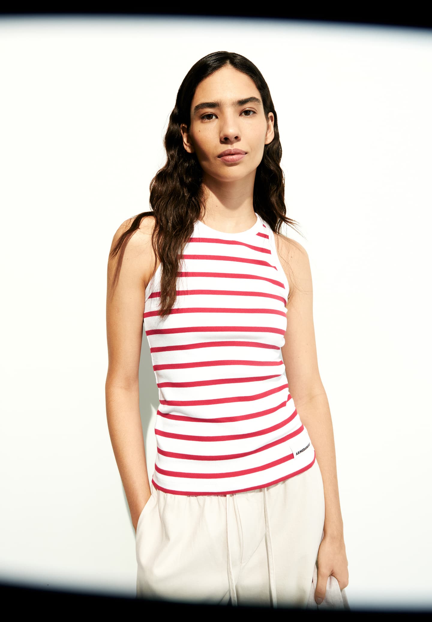 Maieu KANITAA STRIPES White-Coral Blush