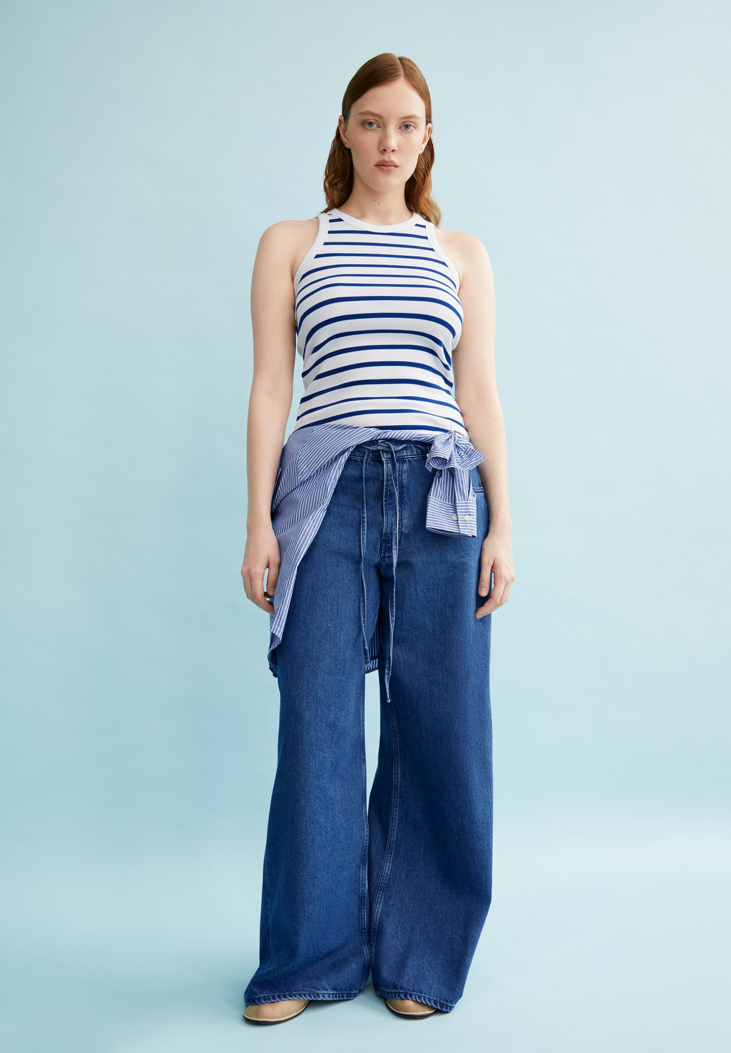 Maieu KANITAA STRIPES White Lapis Blue