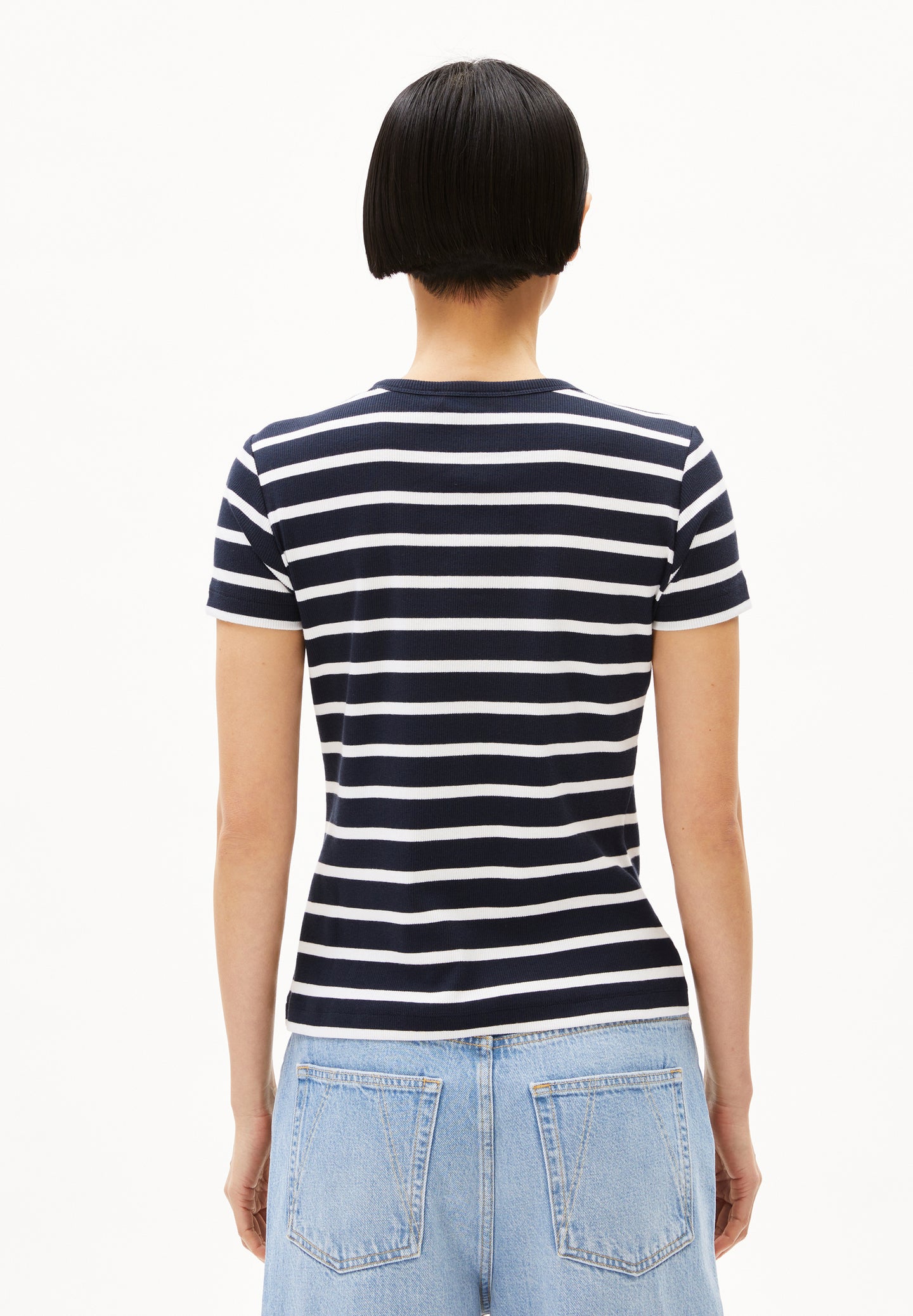 Tricou KARDAA STRIPES Night Sky-White