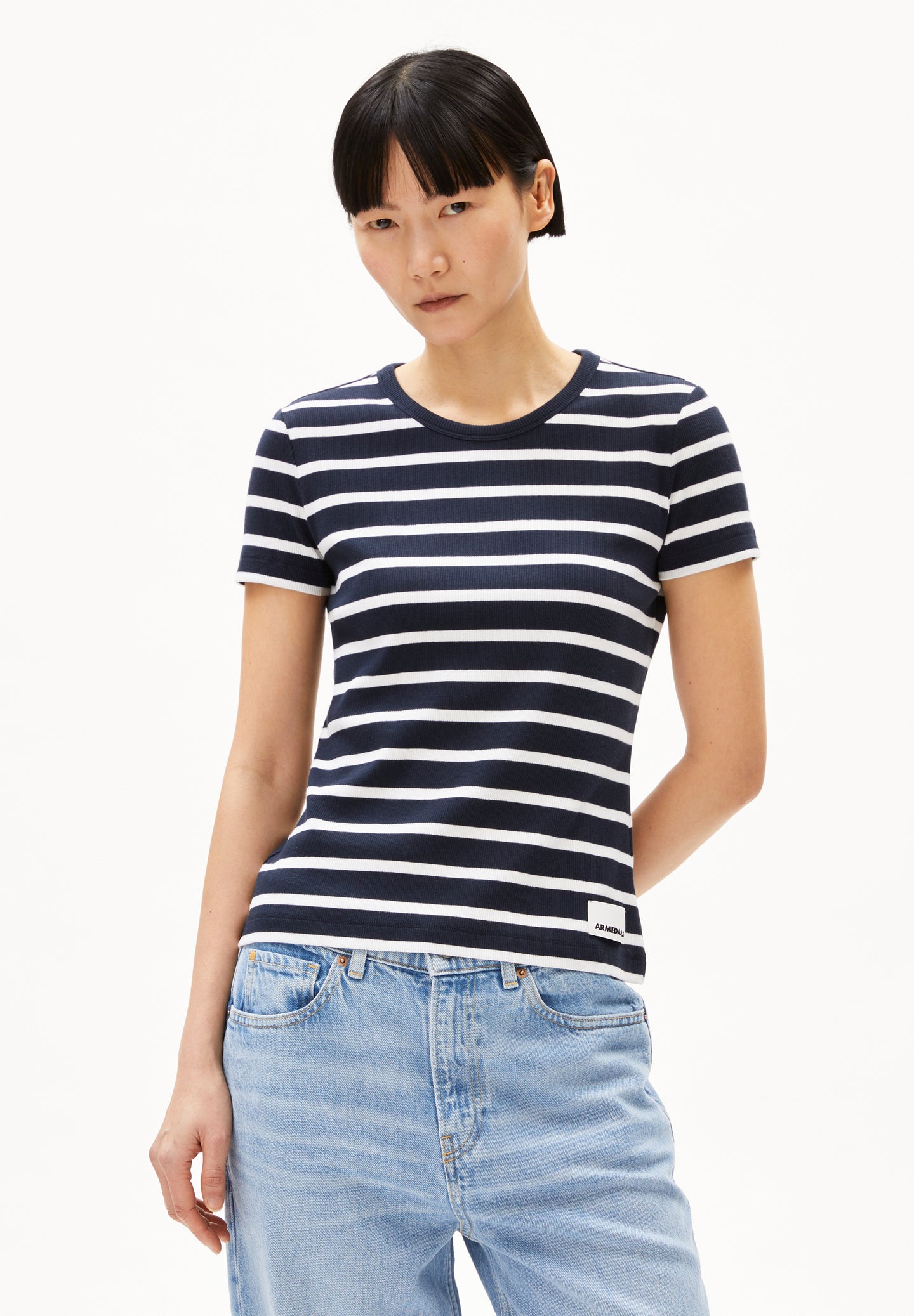 Tricou KARDAA STRIPES Night Sky-White