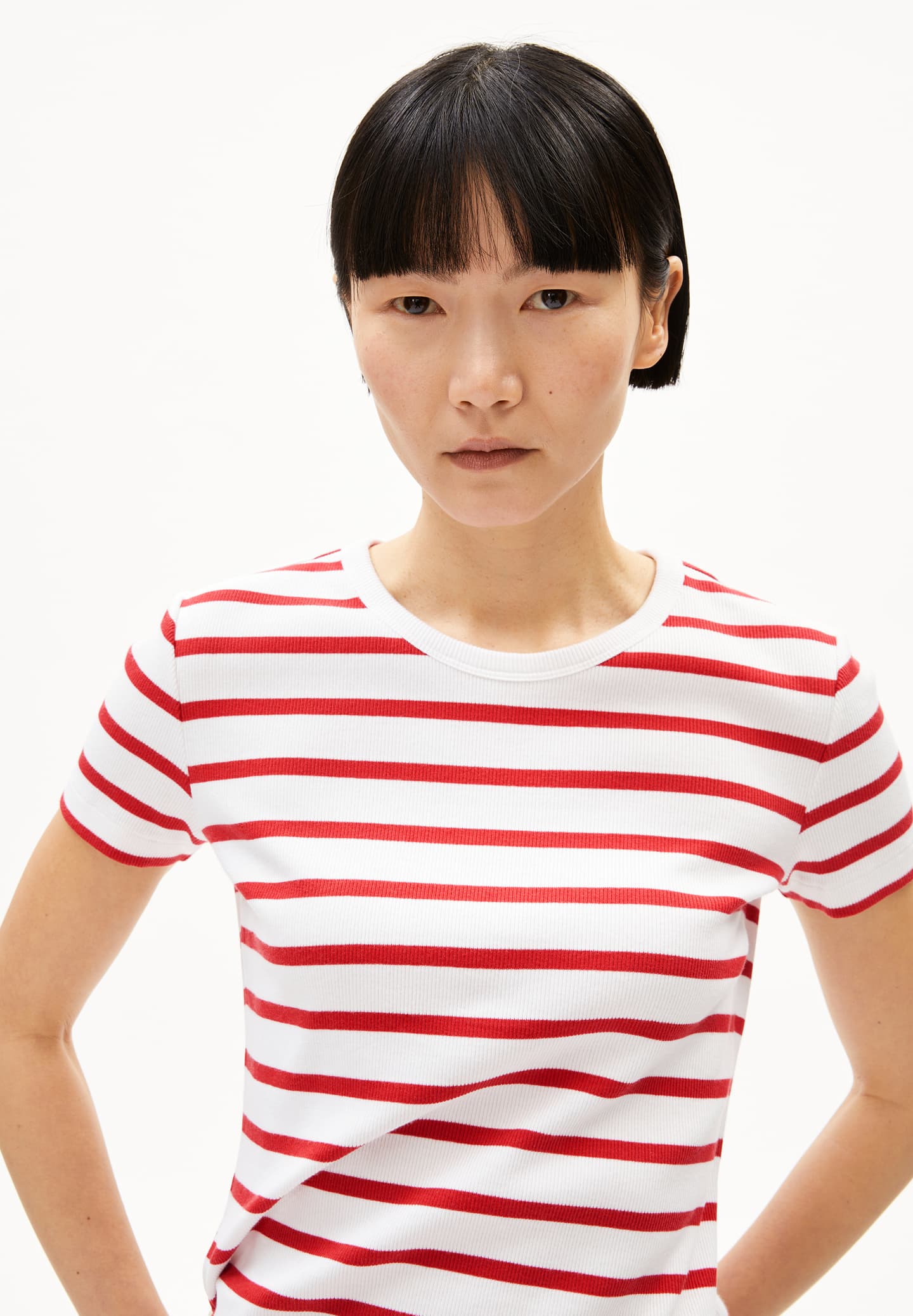 Tricou KARDAA STRIPES White Coral-Blush