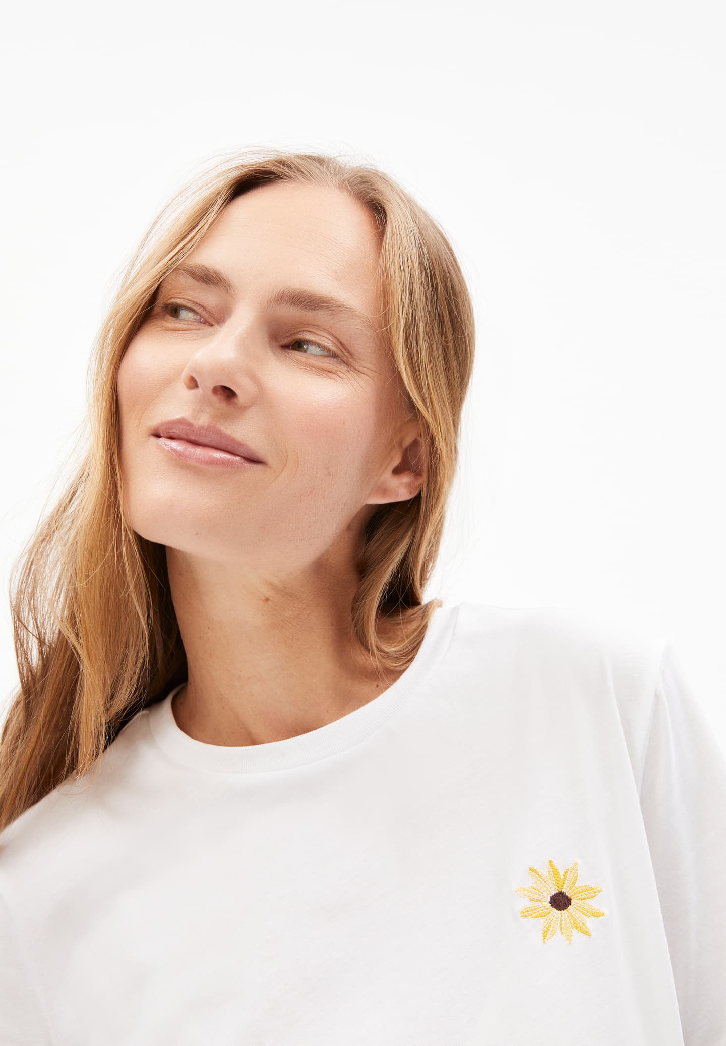 Tricou LUALAA FLOWER White Yellow