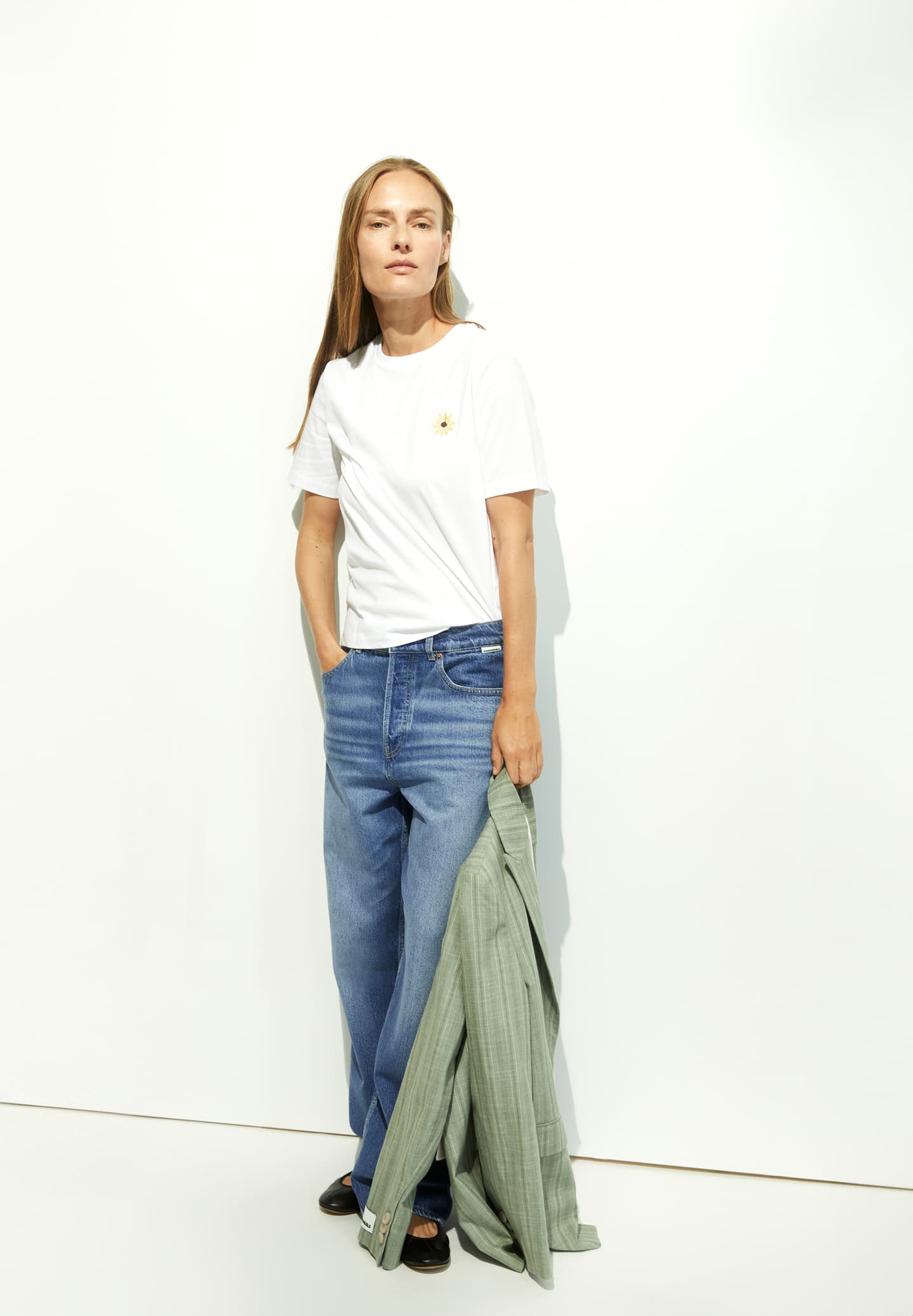 Tricou LUALAA FLOWER White Yellow