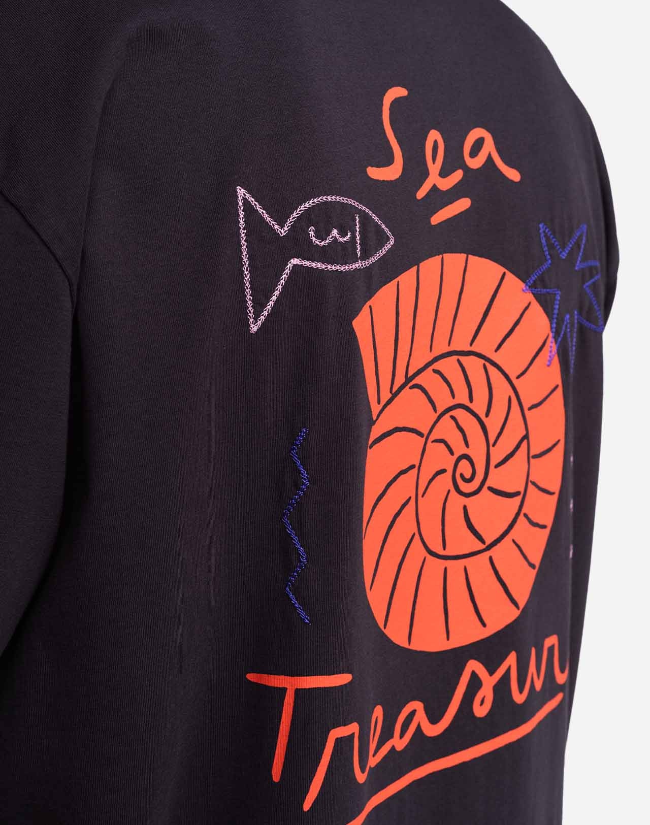 Tricou SEA TREASURE Carbon Black