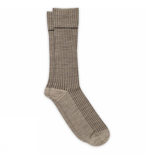 Șosete DITLEV Wool Rib Light Brown