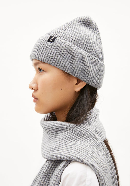 Beanie NILDAAO WOOL Light Grey Melange