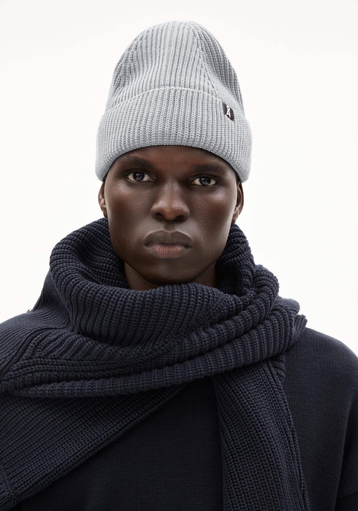 Beanie NILDAAO COTTON Light Grey Melange