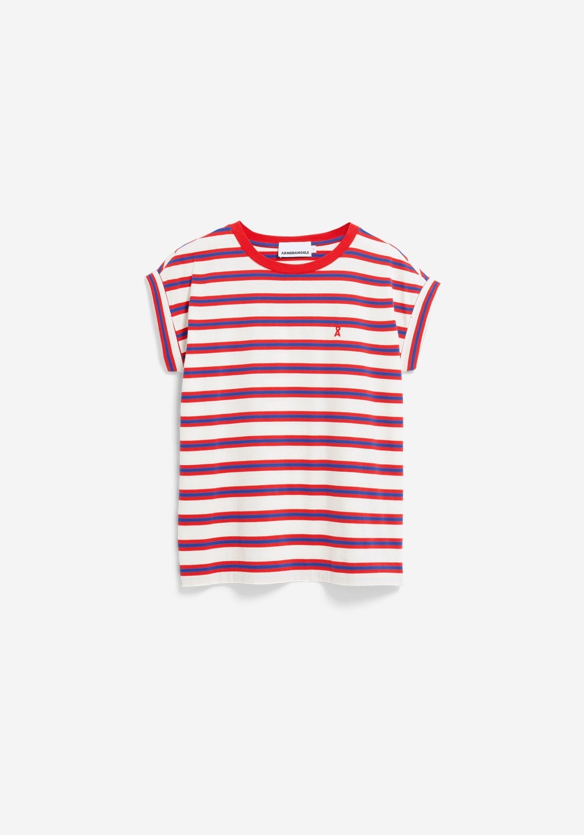 Tricou IDAARA STRIPE Oatmilk Red