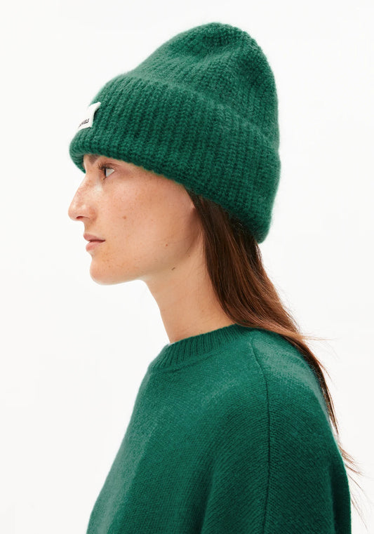 Beanie SNOWAA MOHAIR WOOL Emerald Green