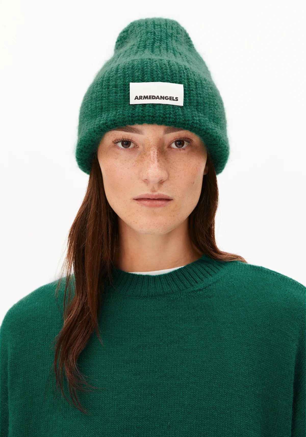 Beanie SNOWAA MOHAIR WOOL Emerald Green