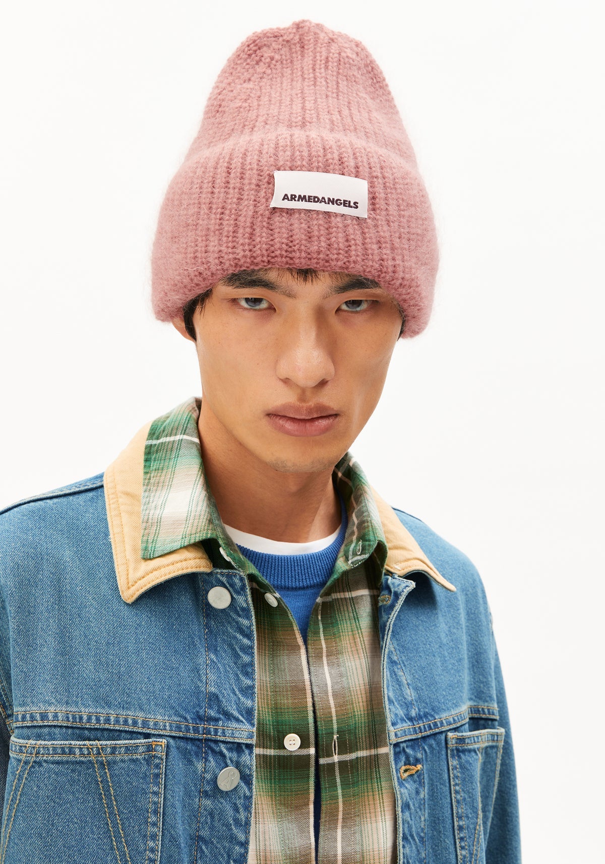 Beanie SNOWAA MOHAIR WOOL Light Berry