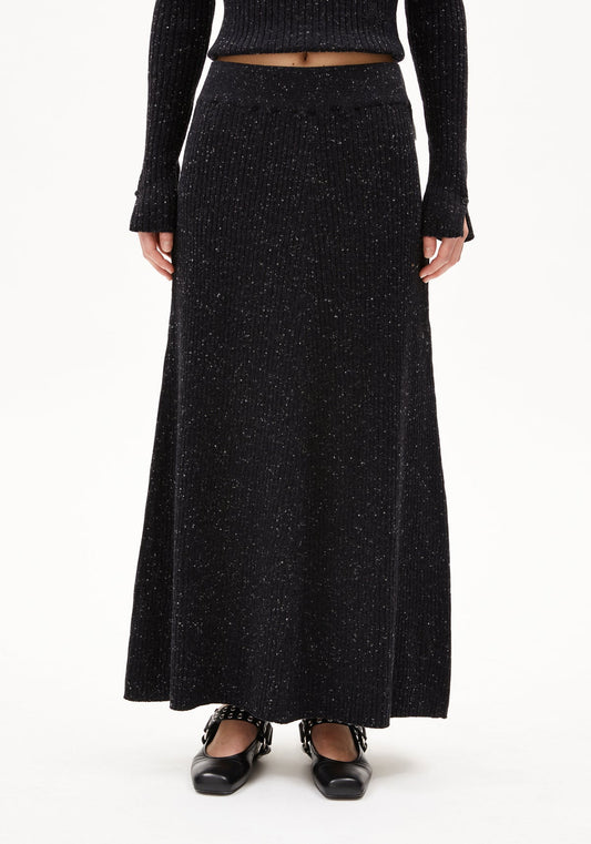 Fustă HANAA TWEED Black Oatmilk