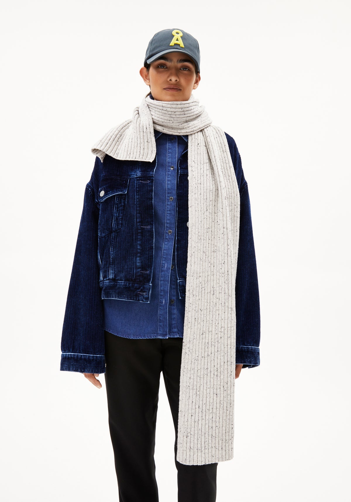 Fular FAARLO TWEED WOOL MIX Oatmilk