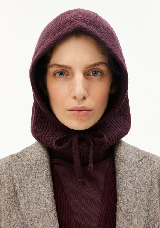 Balaclava DEAATA WOOL Dark Cranberry