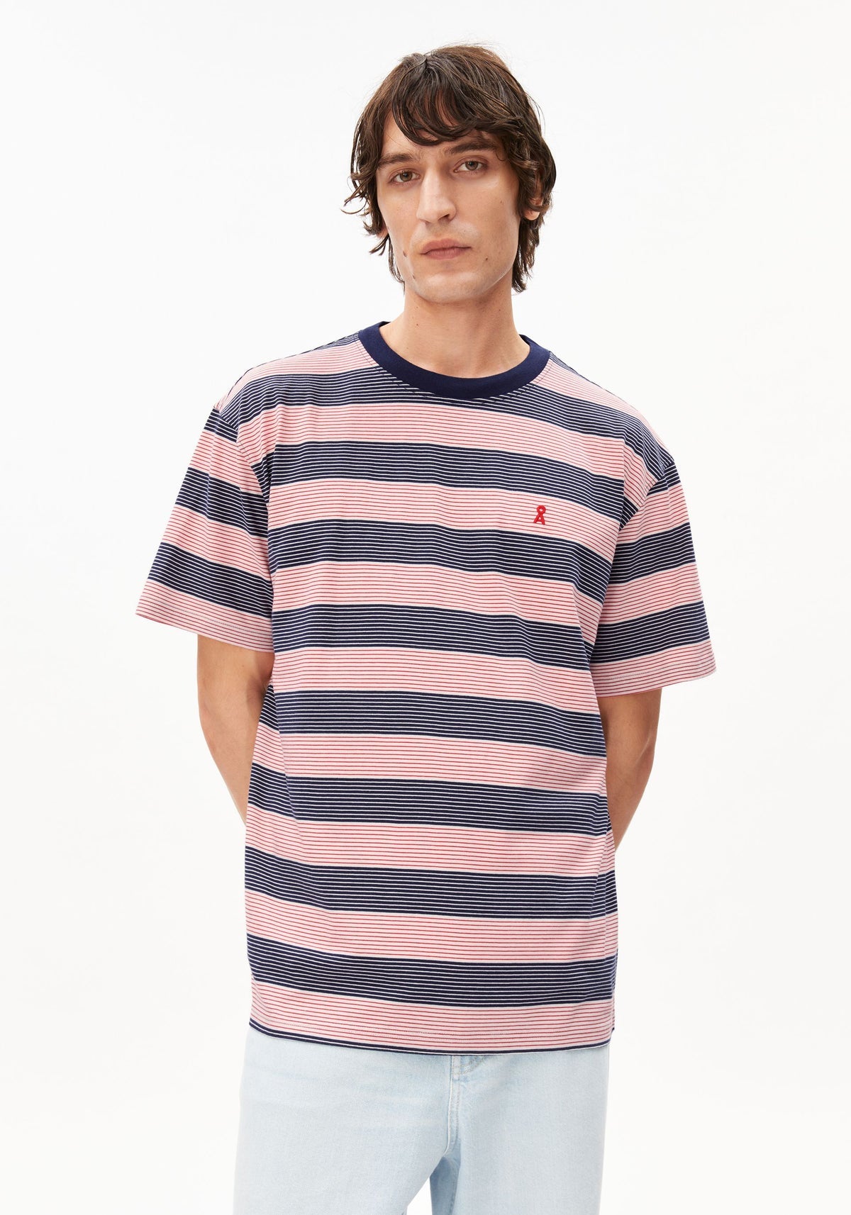 Tricou MAARKOS STRIPES Tinted Navy