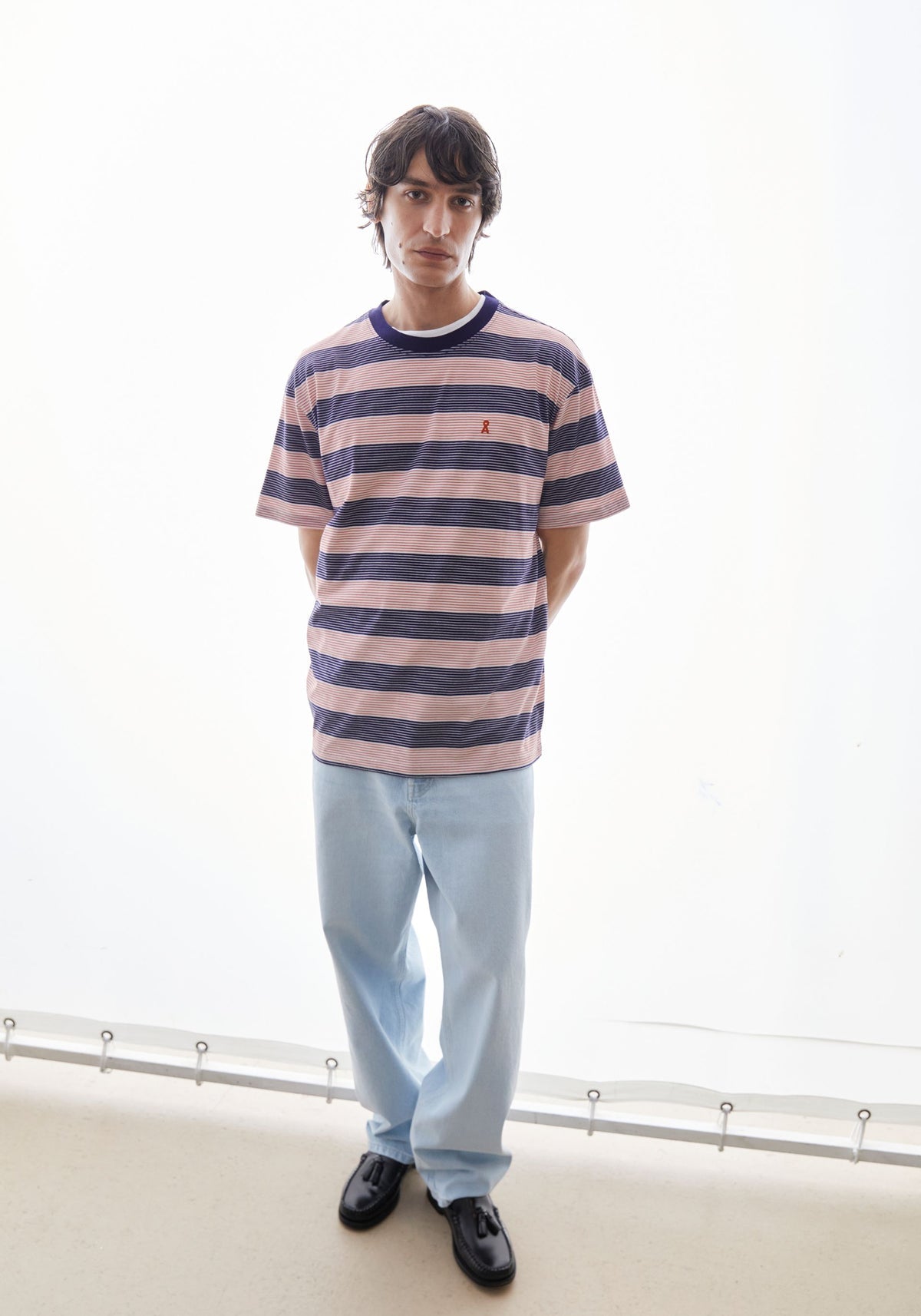 Tricou MAARKOS STRIPES Tinted Navy