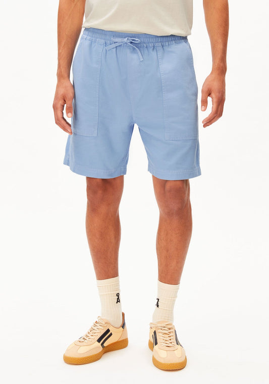 Cotton Linen Shorts Wedgewood