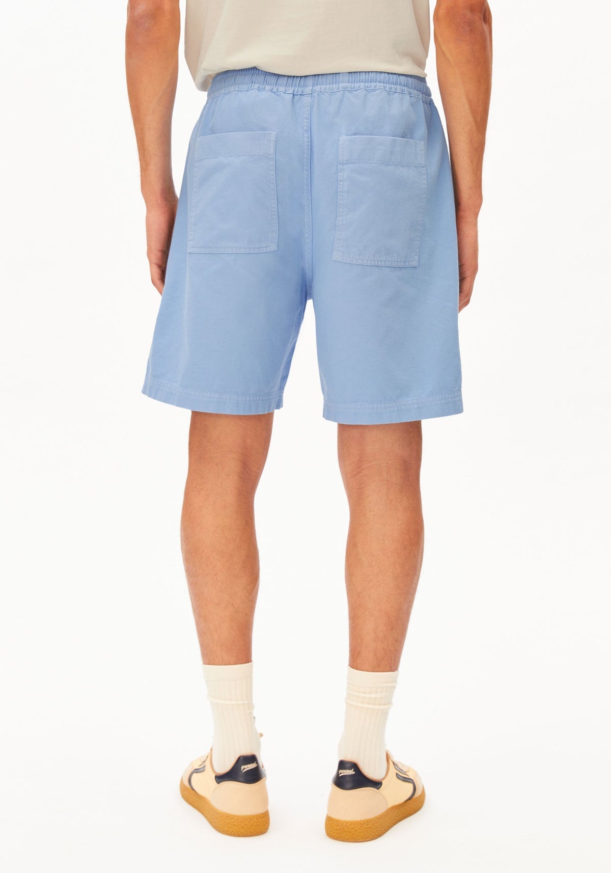 Cotton Linen Shorts Wedgewood
