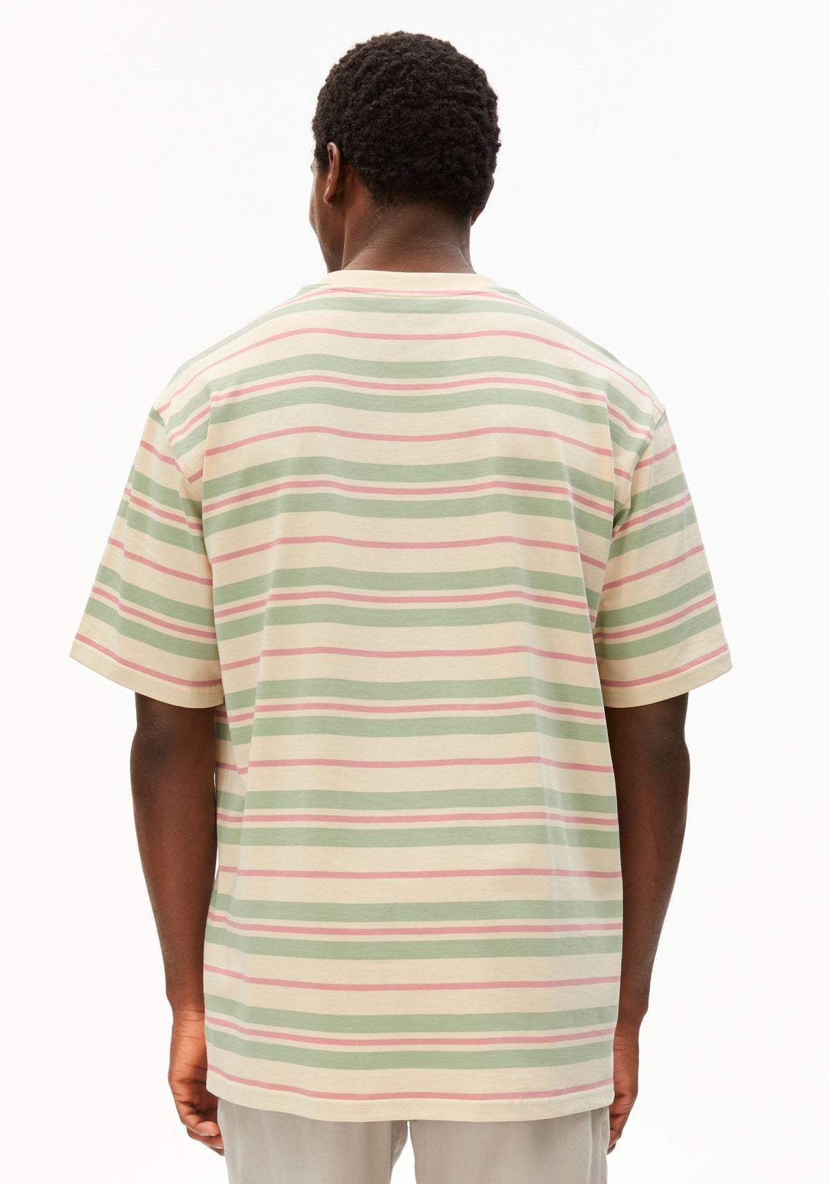 Tricou MAARKOS STRIPES Foam Washed Berry