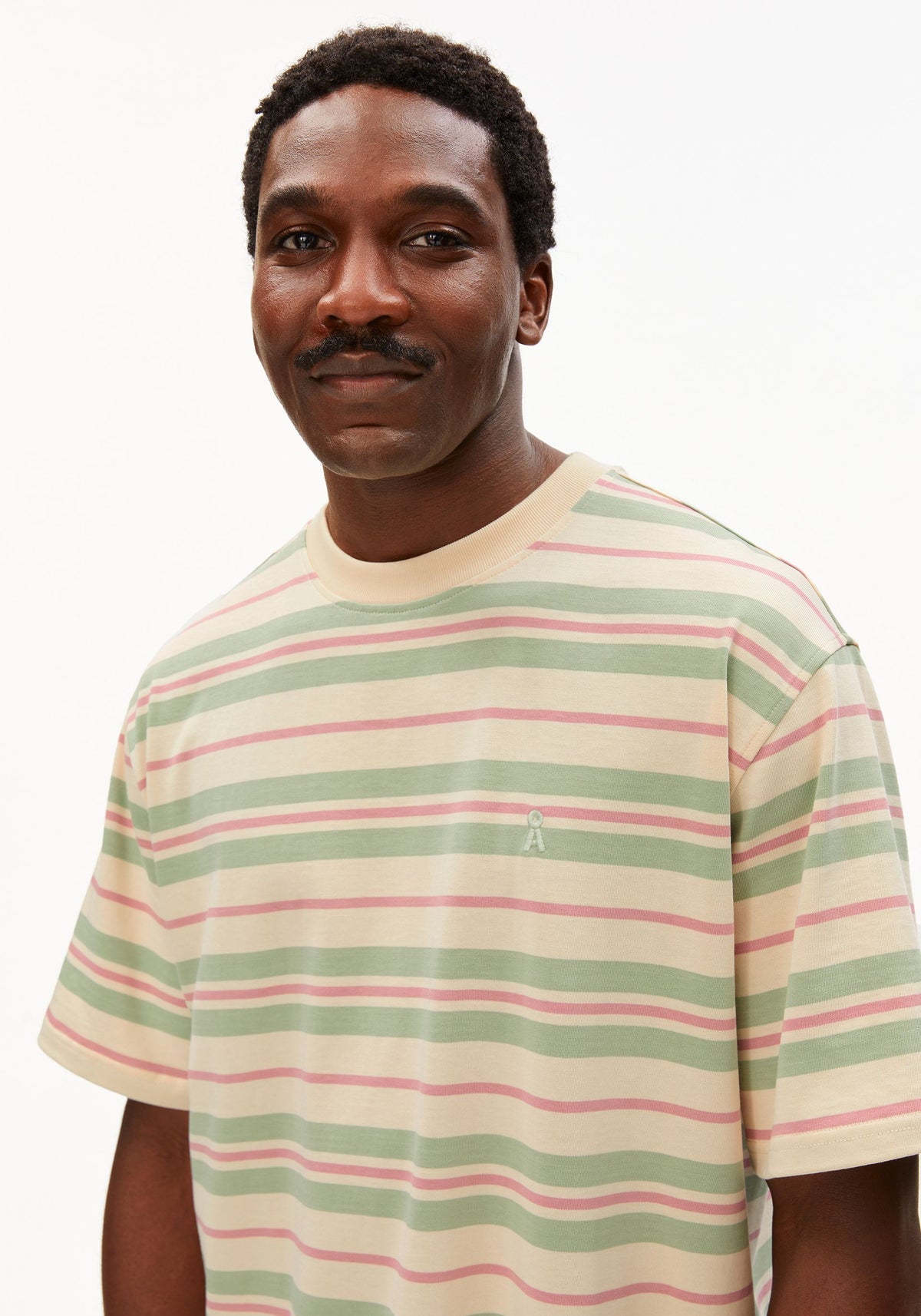 Tricou MAARKOS STRIPES Foam Washed Berry
