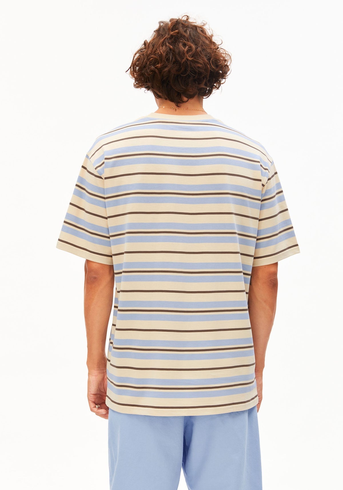 Tricou MAARKOS STRIPES Wedgwood Granite