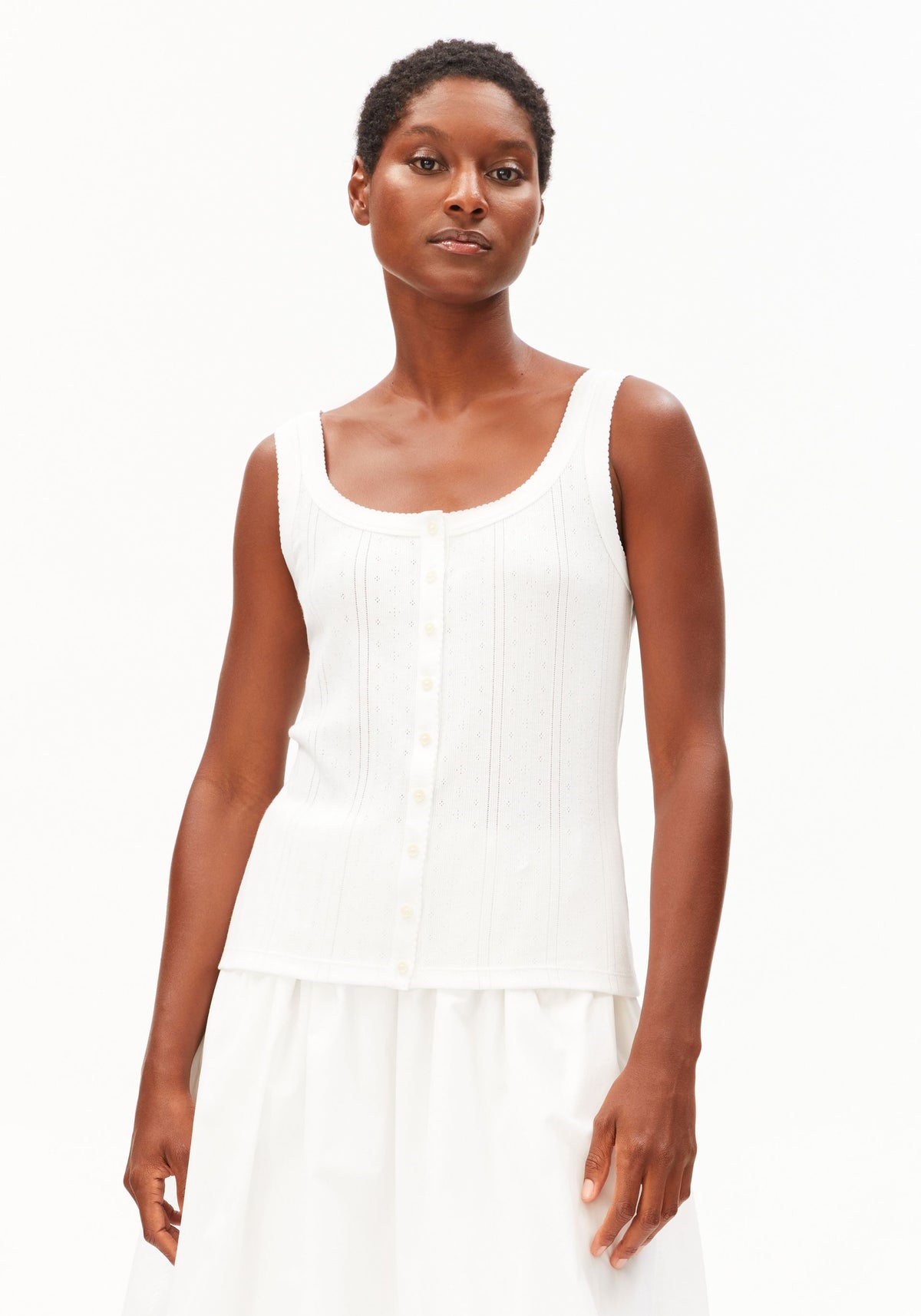 Top POINTELLE White