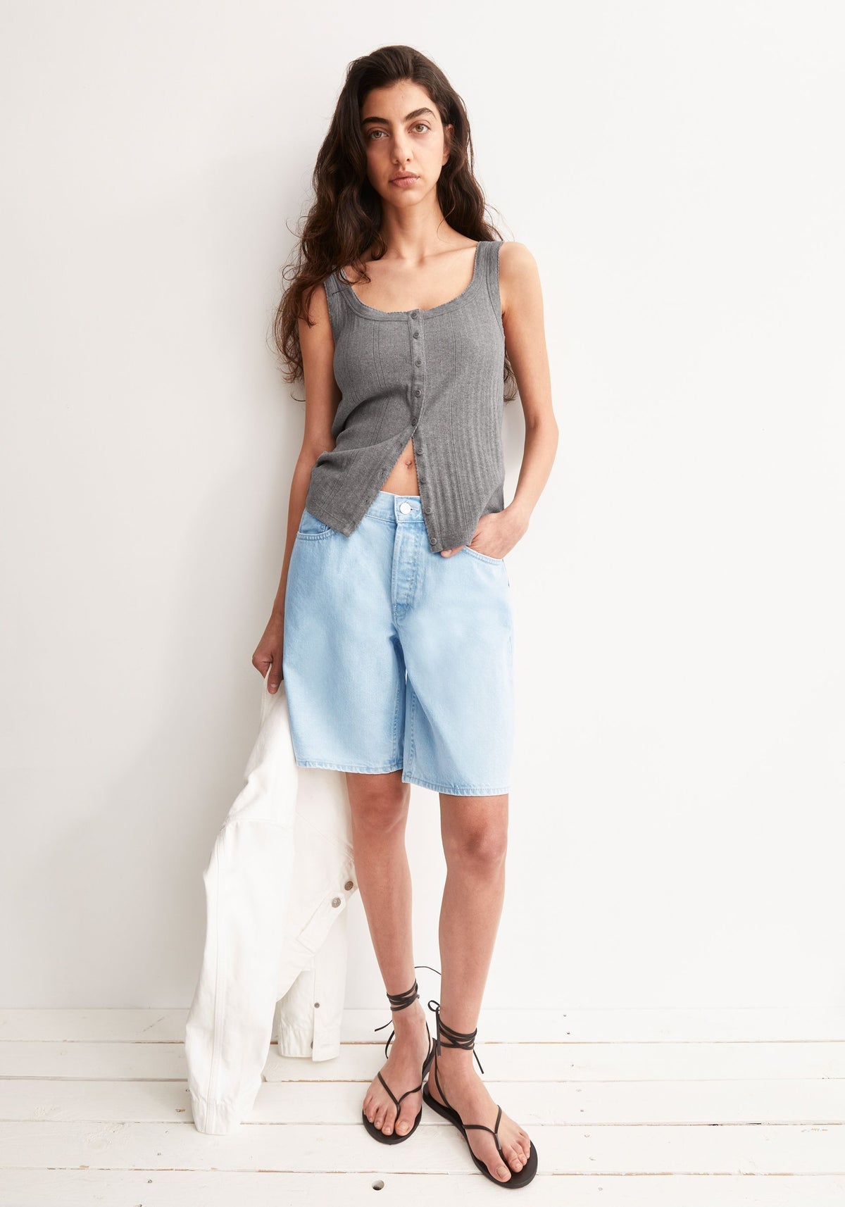Top POINTELLE Silver Melange