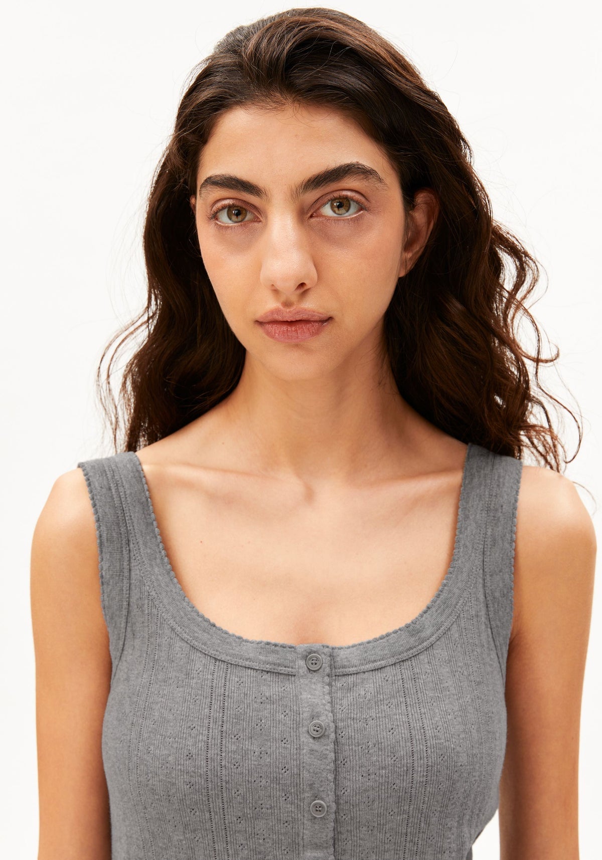 Top POINTELLE Silver Melange