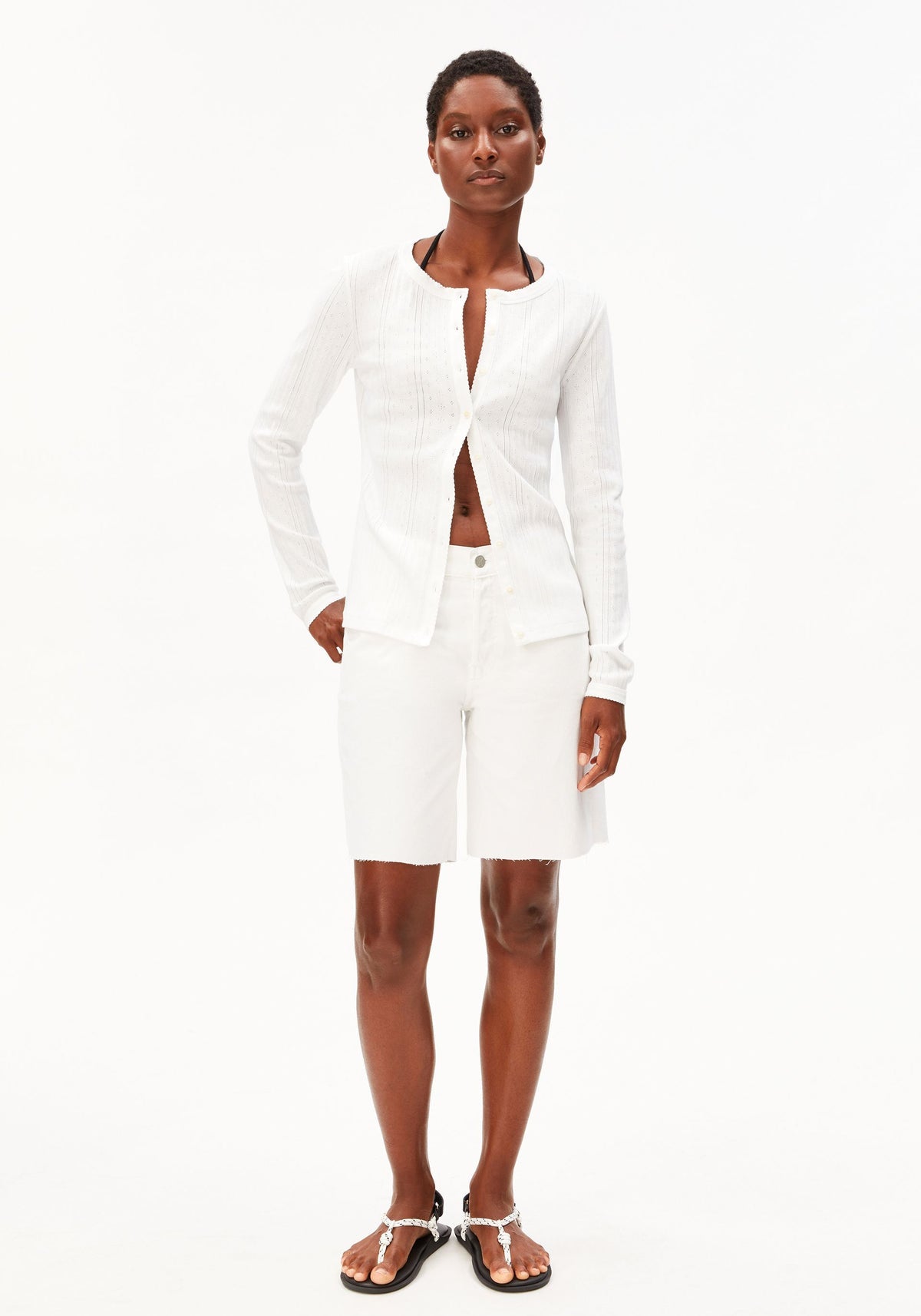 Cardigan POINTELLE White