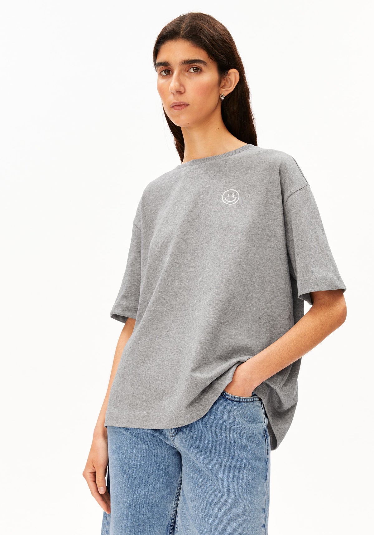 Tricou GIANNAA DIFFERENCE Silver Melange