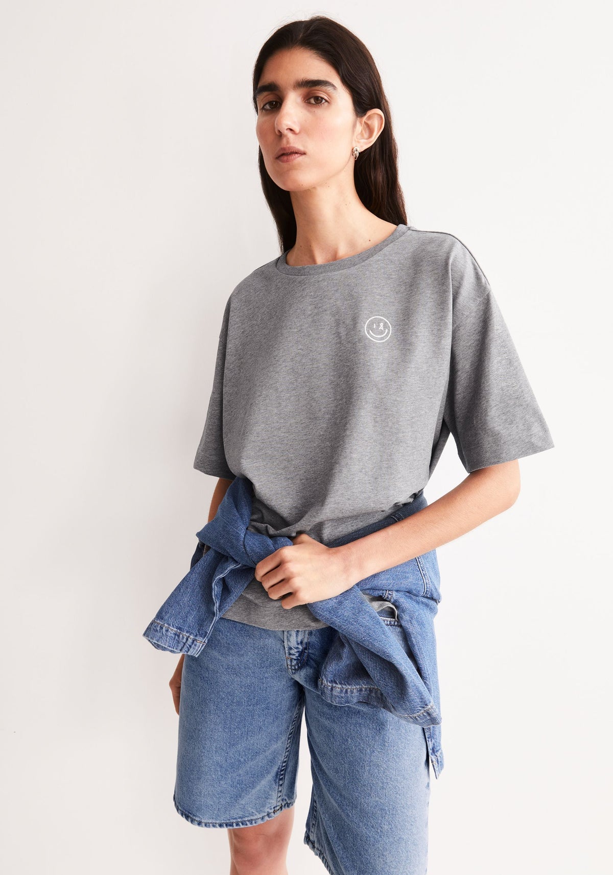 Tricou GIANNAA DIFFERENCE Silver Melange