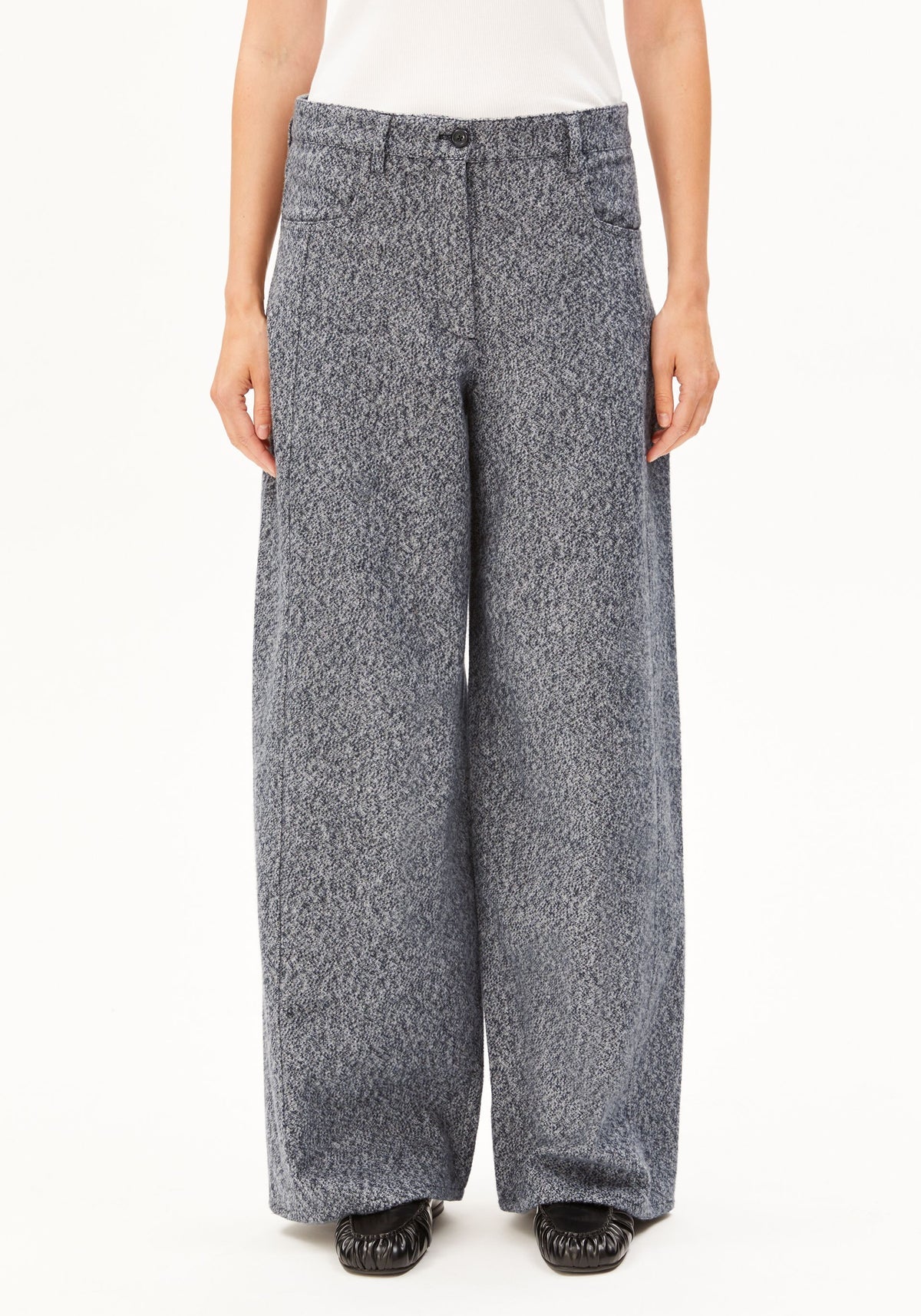 Pantaloni TWEED BARREL Mid Grey