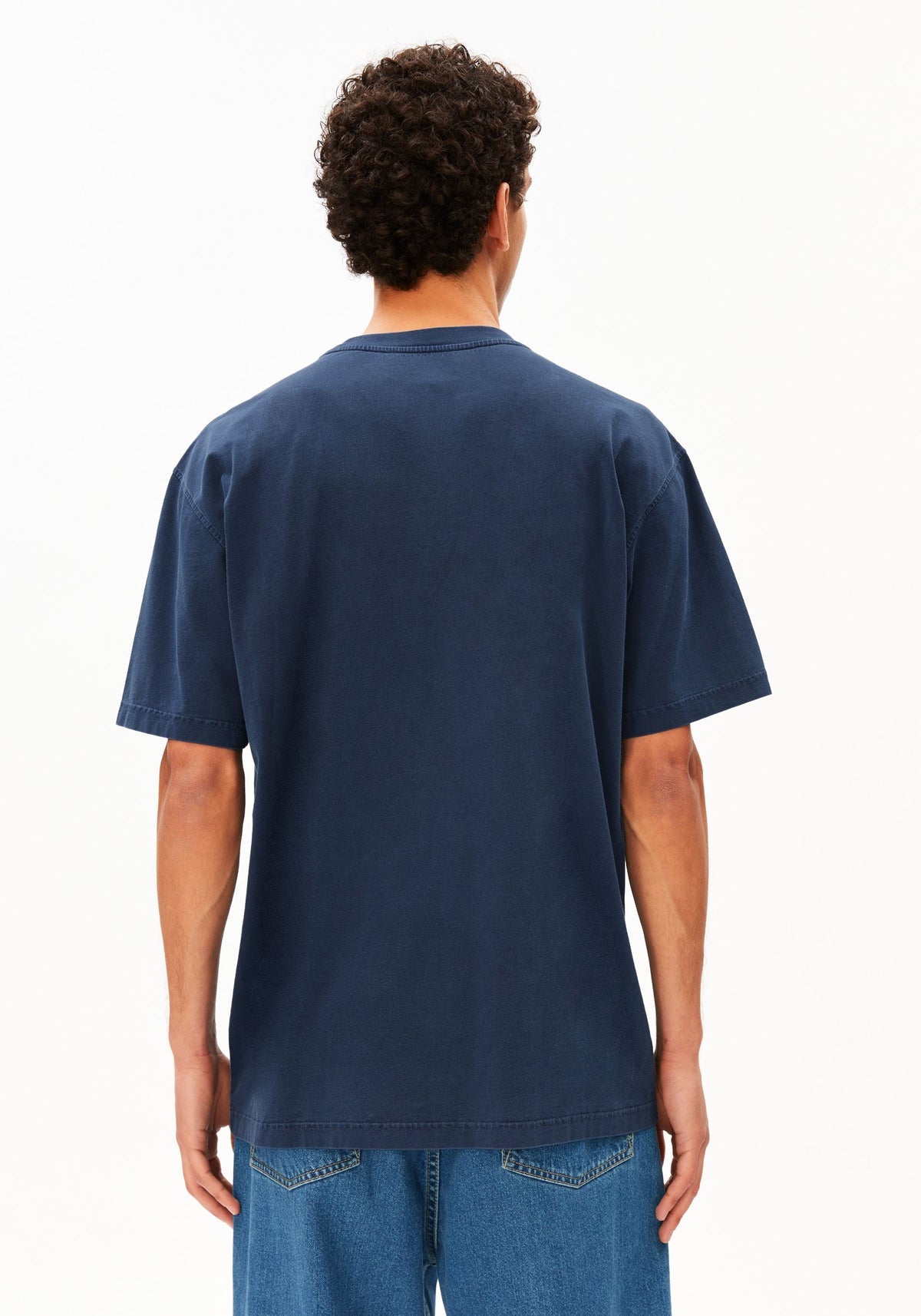 Tricou MAARKOS ICONIC Tinted Navy Washed