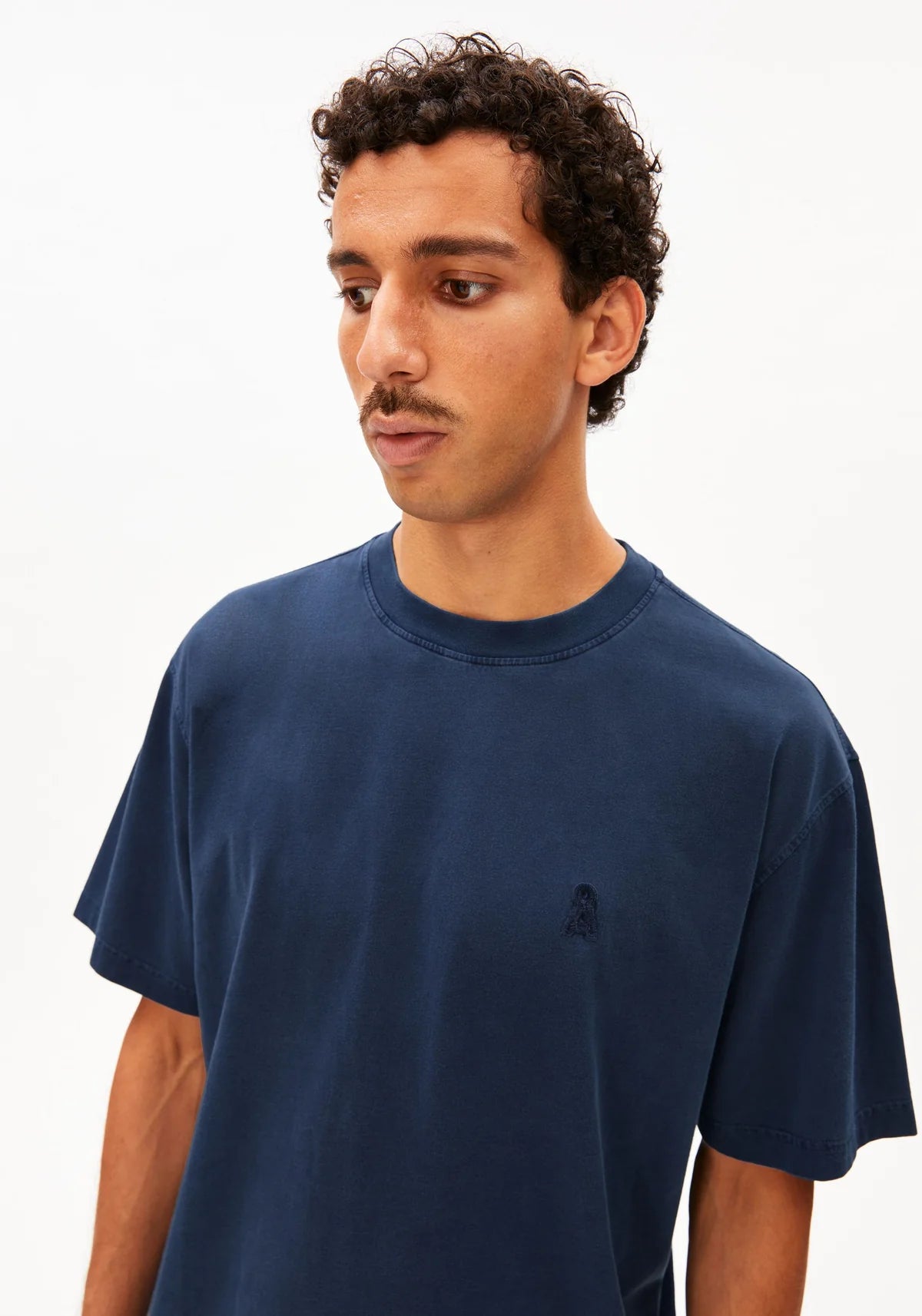 Tricou MAARKOS ICONIC Tinted Navy Washed