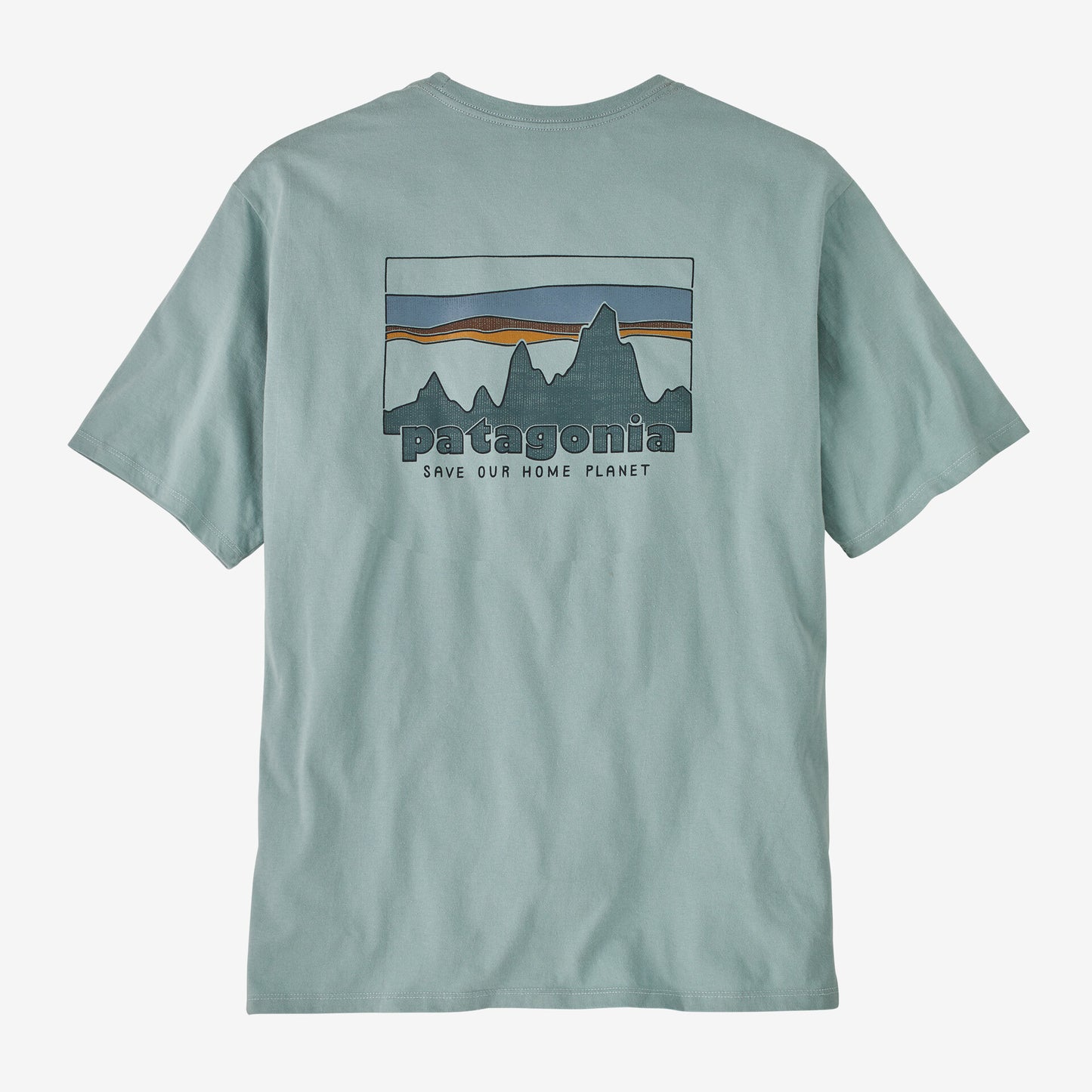 Tricou '73 Skyline Organic Thermal Blue