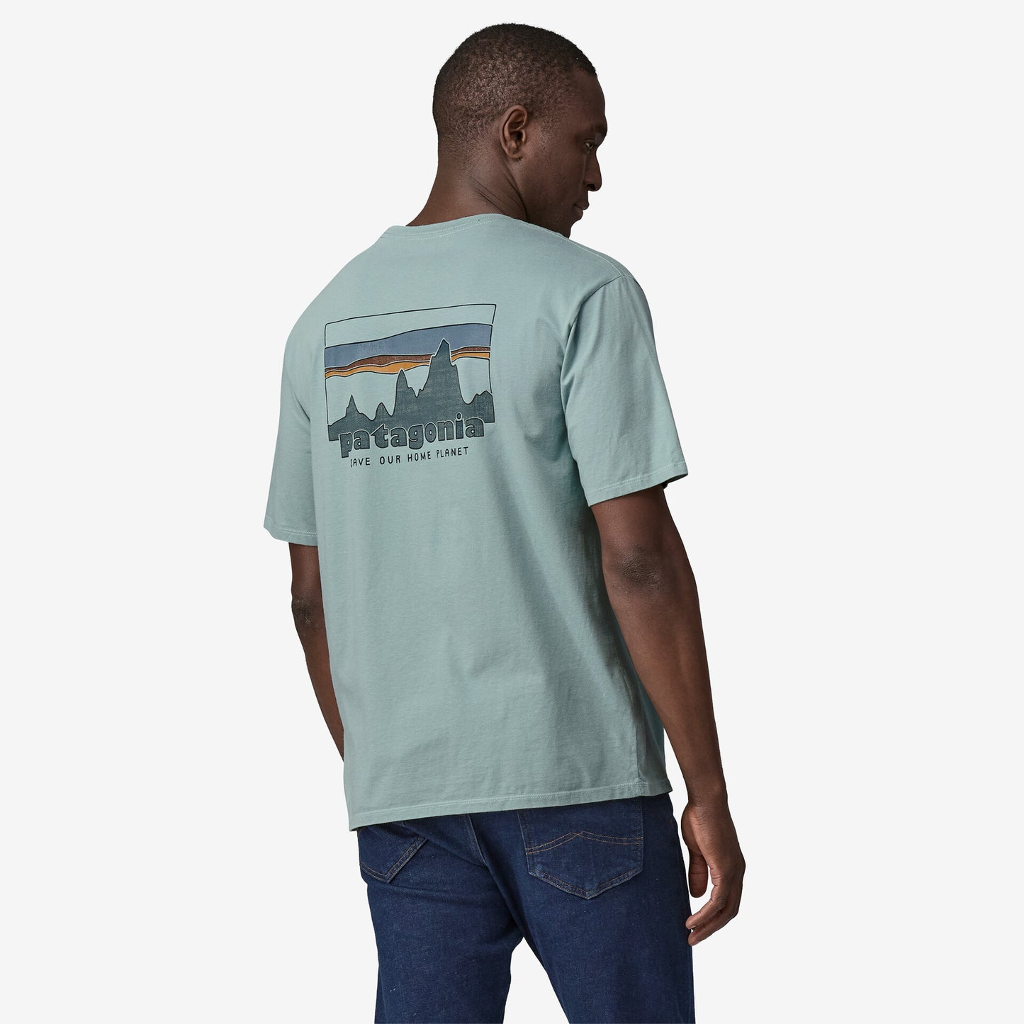 Tricou '73 Skyline Organic Thermal Blue