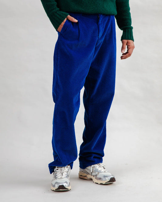 Pantaloni Chino Corduroy Klein Blue