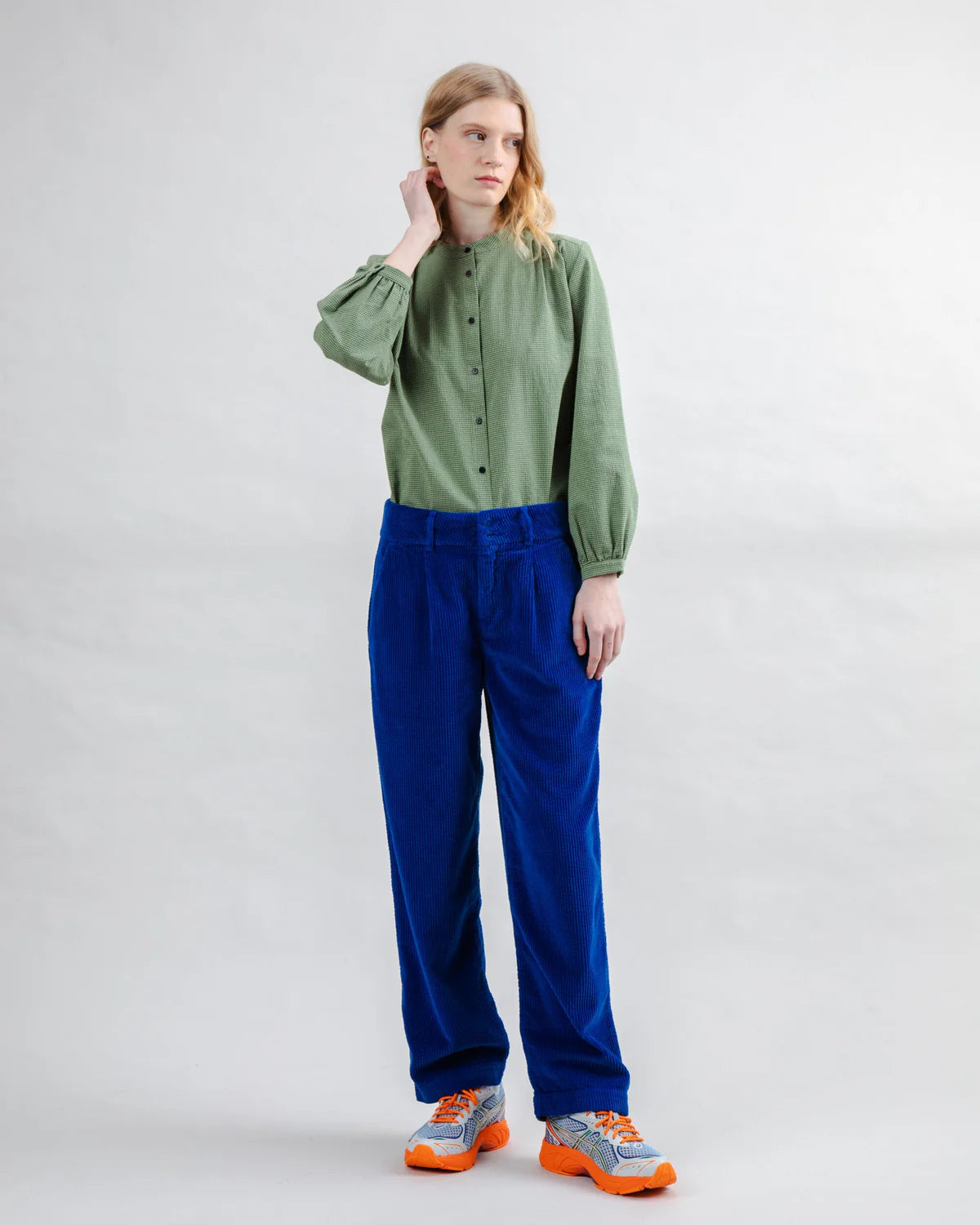 Pantaloni Corduroy Klein Blue
