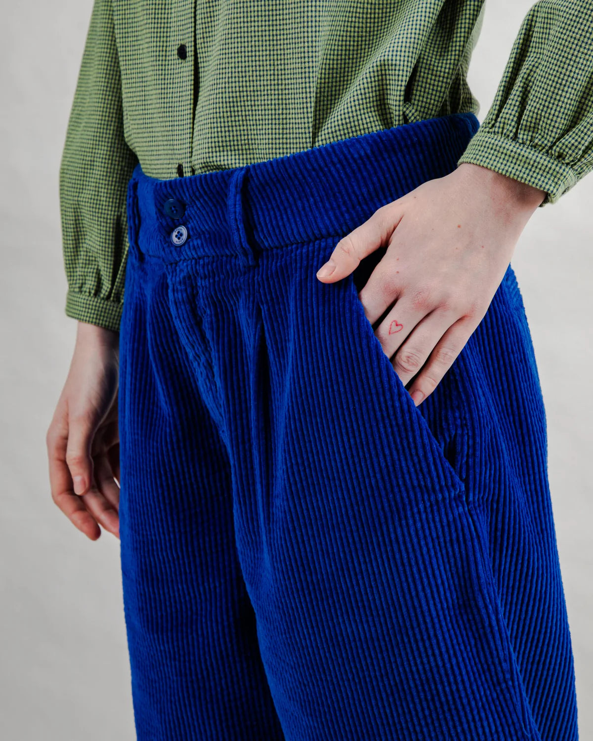 Pantaloni Corduroy Klein Blue