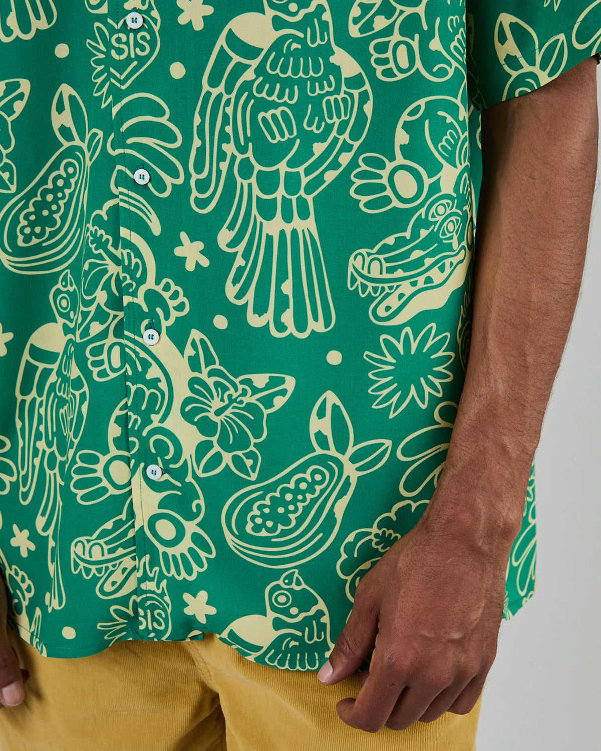 Cămașă CROCODYLUS Aloha Green