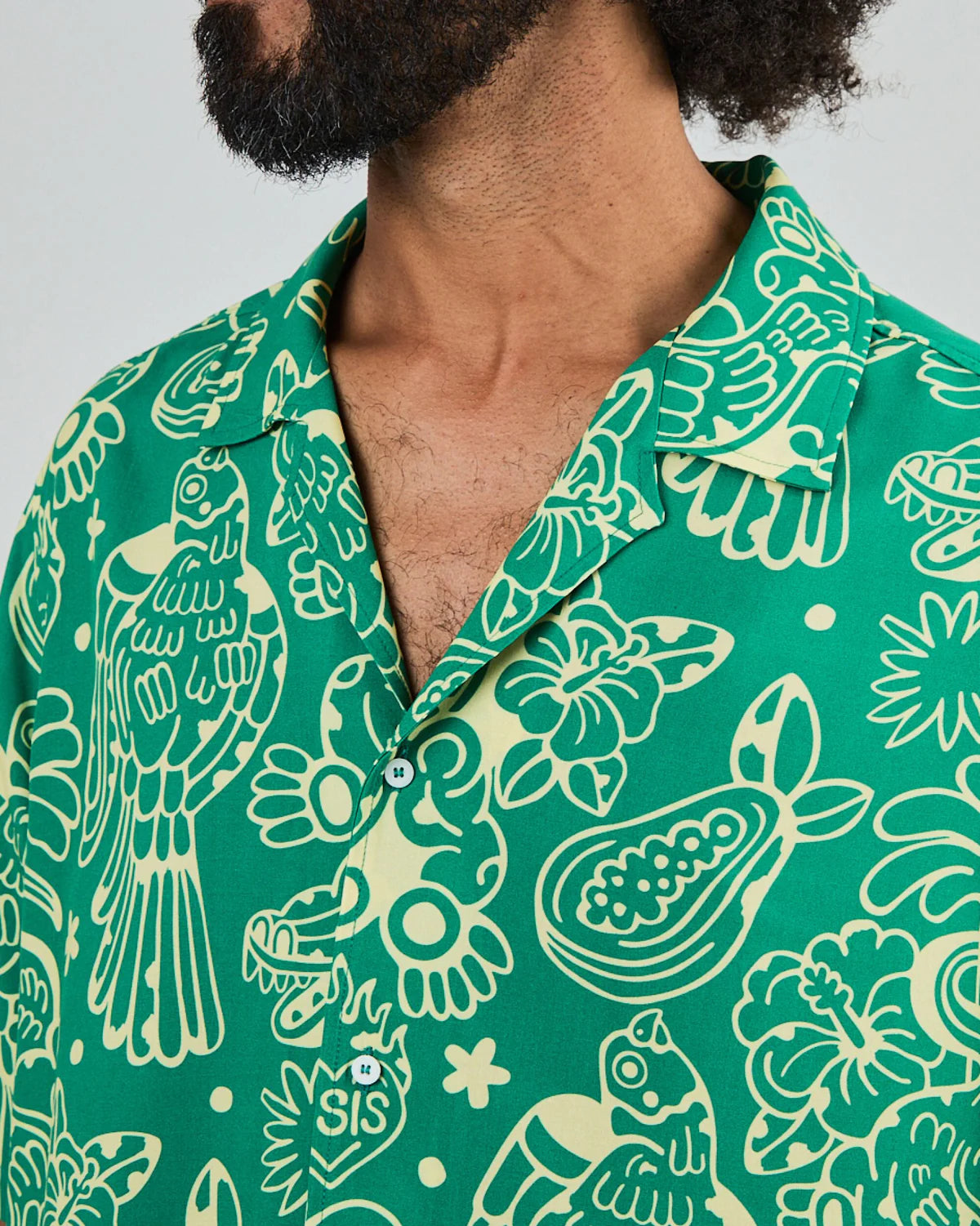 Cămașă CROCODYLUS Aloha Green
