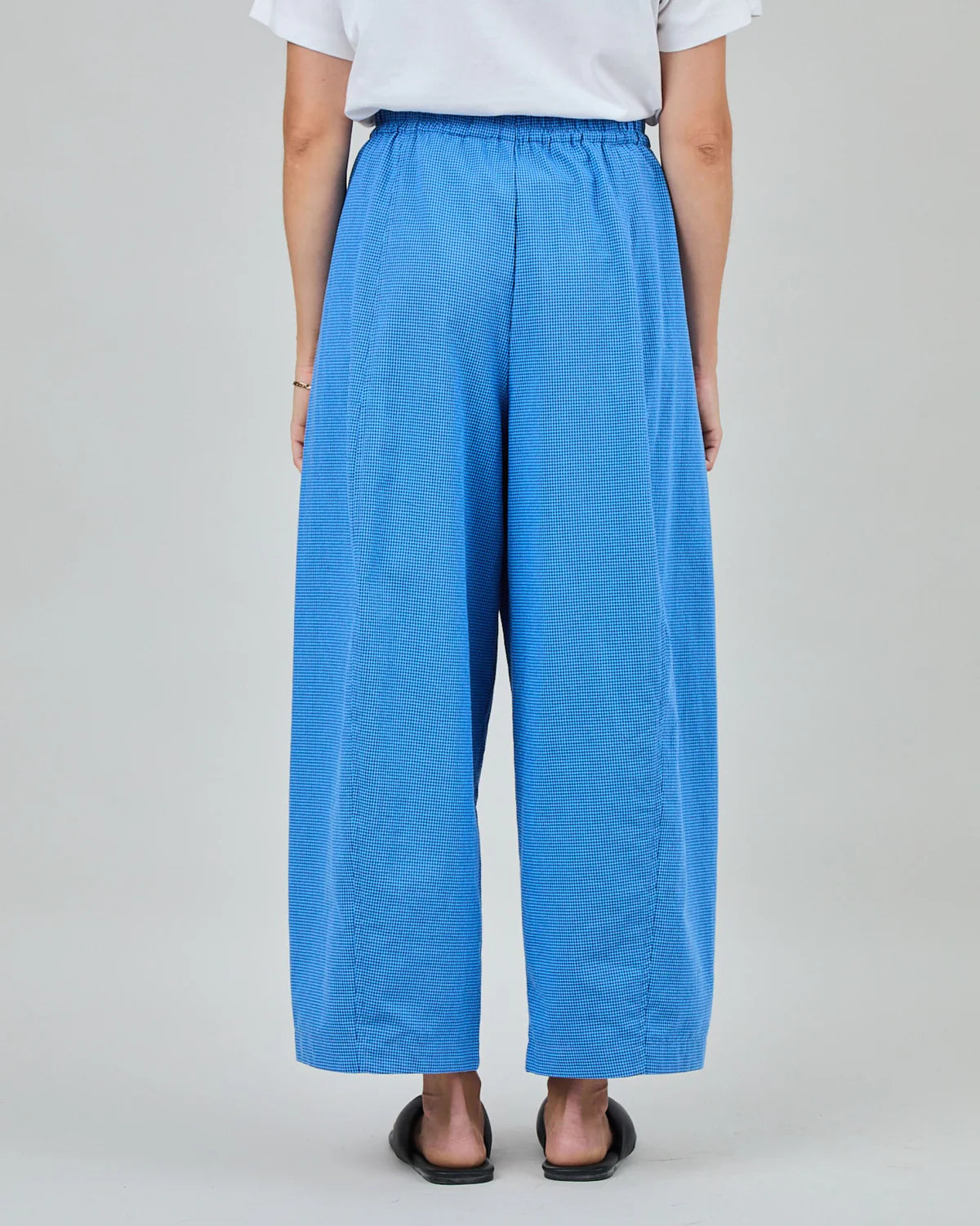 Pantaloni CHECKS Balloon Blue